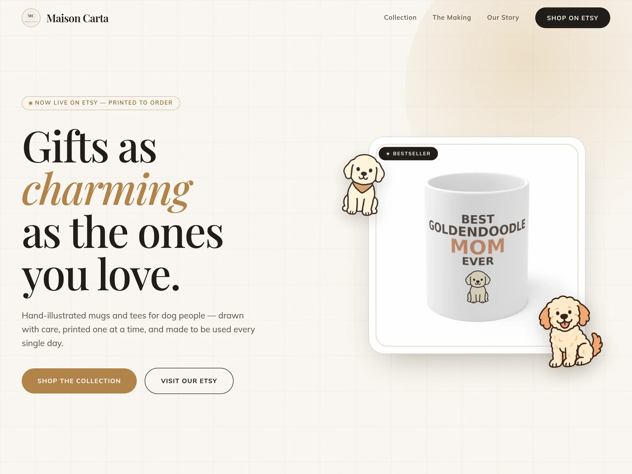 Maison Carta — E-commerce brand site · Print-on-demand